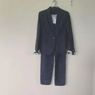ZARA BASIC 린넨 셋업 네이비