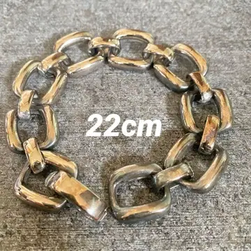빈티지 훈은 실버 체인 팔찌 22cm