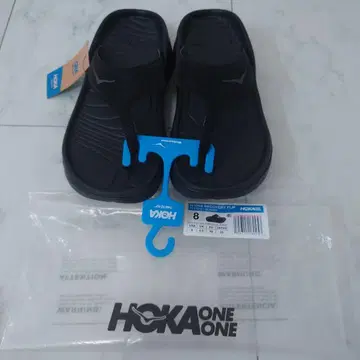 호카 W 오라 리커버리 플립 블랙 25cm