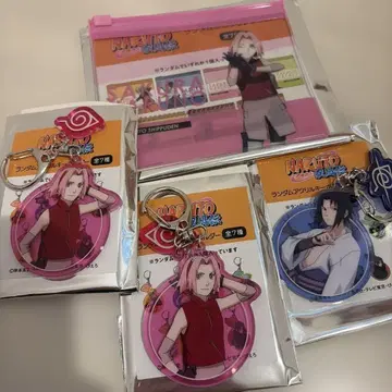 NARUTO 돌풍전 아크릴 키링 클리어 케이스 4세트 사쿠사스