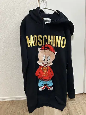 MOSCHINO 후드티 블랙
