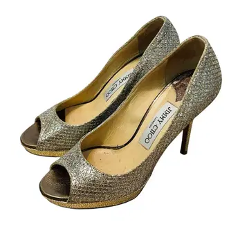 지미추 JIMMY CHOO 글리터 펌프스 22.5cm