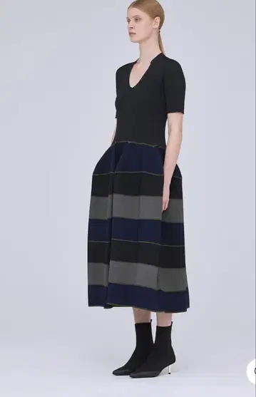 CFCL POTTERY SHORT SLEEVE DRESS