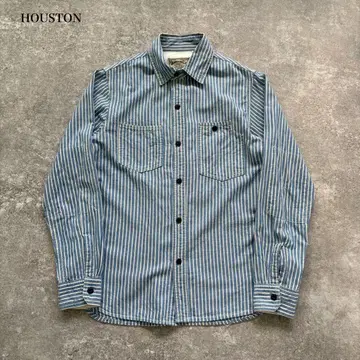 [ Houston ] 휴스턴 스트라이프 셔츠 긴팔 셔츠 엘보 패치
