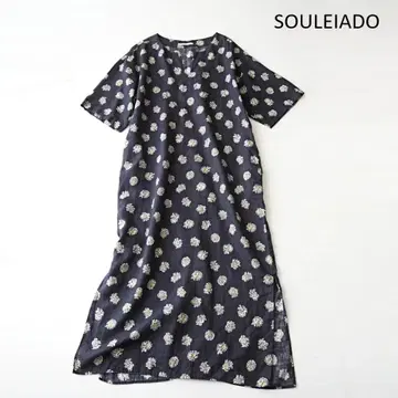 SOULEIADO 소레이아도 린넨 올 패턴 롱 원피스 투모로우