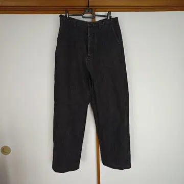 네스트로브 nestrobe 면린넨 데님 팬츠 셀비지 블랙 계열
