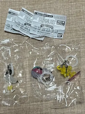 PEANUTS 메지루시 SUMMER 3종 세트 스누피 가챠 새상품