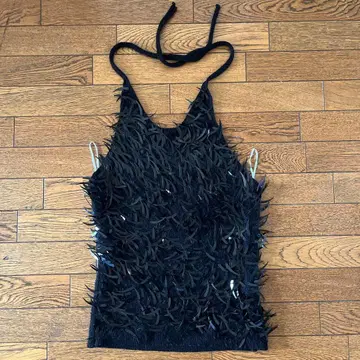 Y2K spiky knit halter top