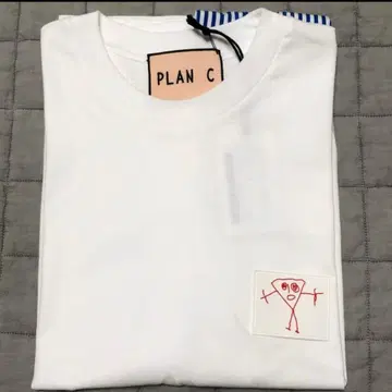 [ 새상품 미사용 ] PLAN C (플랜 씨) 오버 사이즈 화이트 T셔츠
