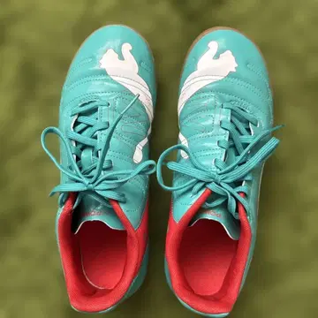 PUMA 풋살화 터콰이즈 레드