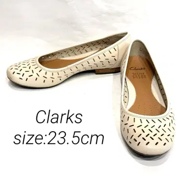 Clarks Active Air 펀칭 가죽 플랫슈즈