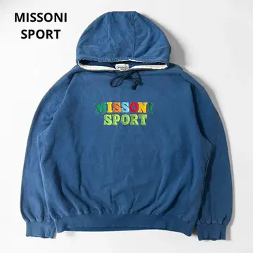 [ 레어 ] MISSONI SPORT 미쏘니 후디 후드티 파랑 L상당