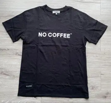 NO COFFEE T셔츠 M 블랙 노커피 로고 프린트