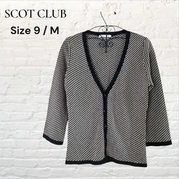 SCOT CLUB 스콧 클럽 V넥 8부 소매 가디건 9 일본제