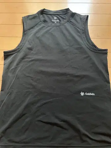 Goldwin 슬리브리스 상의 블랙 S 사이즈