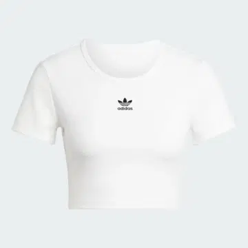 adidas Originals 크롭 T셔츠 화이트