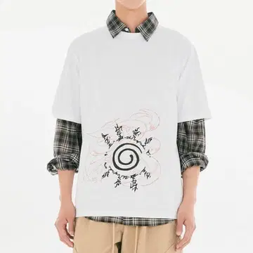 NARUTO 나루토 한국 SPAO 콜라보 t셔츠 M 사이즈 구미