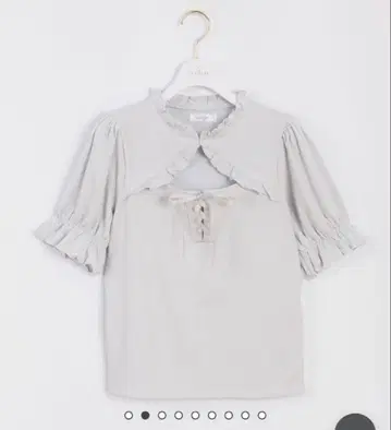 evelyn 레이스업 리브 상의