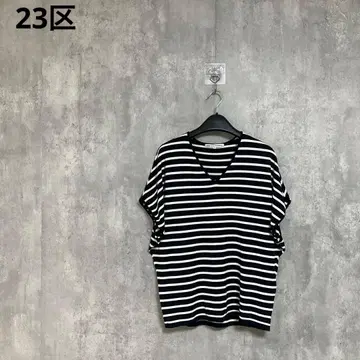 23구 레이온 폴리에스테르 스트레치 V넥 니트 풀오버 38
