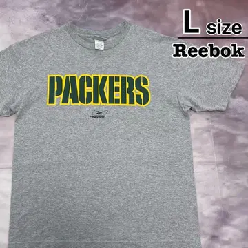 리복 NFL 티셔츠 L 그레이 그린베이 패커스 USA 구제 의류