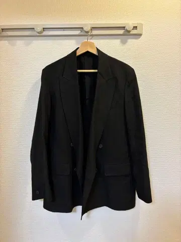 더블 브레스트 테일러드 자켓 블랙