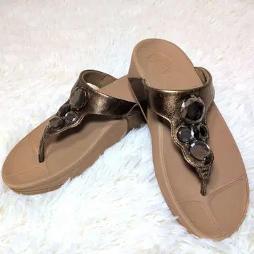 새상품급 fitflop 핏플랍 플립플랍 비쥬 골드 M