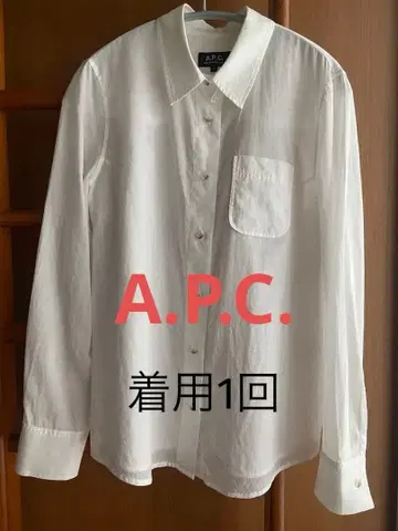 A.P.C. 시어 셔츠 긴팔 화이트 S 사이즈