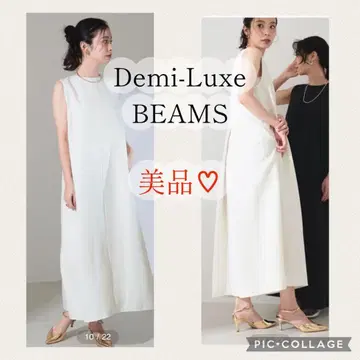 새상품급 Demi-LuxeBEAMS 비스코스 백 턱 원피스 메구로 코시코