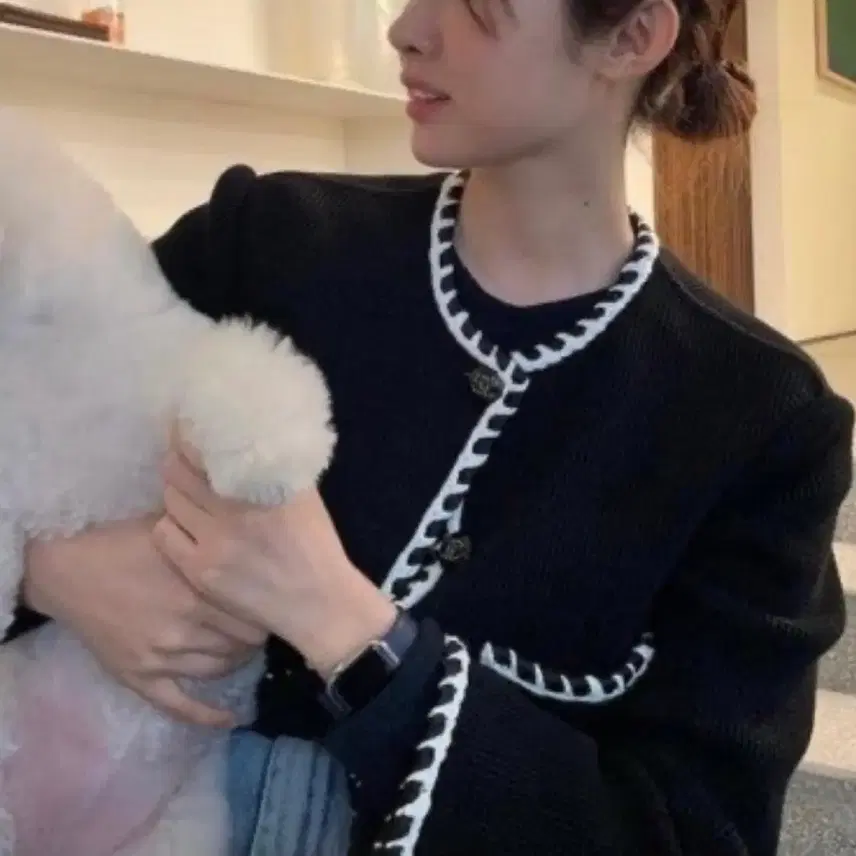샤넬 민트급 블랙 코튼 트위드 자켓 36 차정원 김나영 오눅 소장 vip 레어템 사진 2