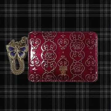 ANNA SUI 패스 케이스 교통카드 지갑 나비 참 포함
