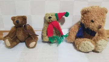 빈티지, 레트로 베어 봉제 인형 곰 3체 세트
