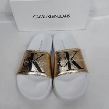 [ 22.5cm ] Calvin Klein Jeans 샤워 샌들 골드