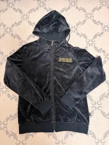 PUMA 벨로아 집업 후드티 블랙 XL