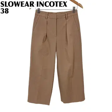 [새상품급] SLOWEAR INCOTEX 팬츠 38 베이지 브라운 무지
