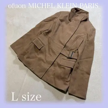 ofuon MICHEL KLEIN PARIS 울 코트 하이넥