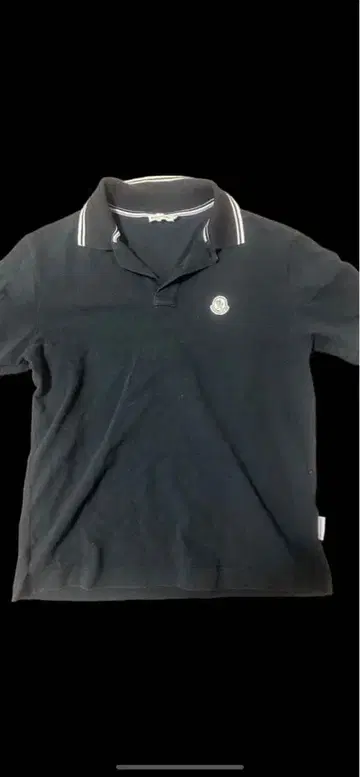 MONCLER 반팔 피케 셔츠 블랙 M 사이즈