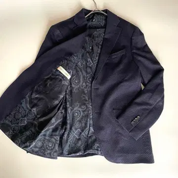 실크 혼방 페이즐리 에트로 테일러드 자켓 안감 이탈리아제 48