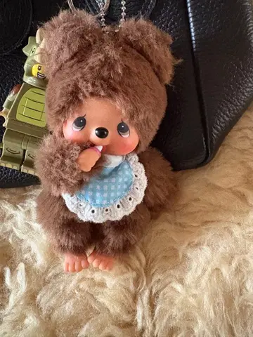 몬치치 프렌즈 곰 봉제 인형 키링 볼 체인