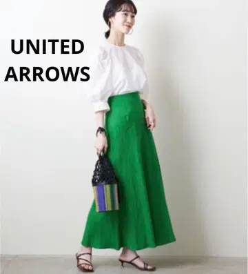 새상품급 UNITED ARROWS UWCC 린넨 랩 롱 스커트