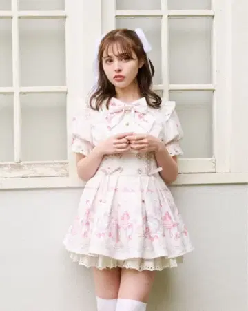 리즈리사 Sweet Gingham Tea Room 셋업 핑크