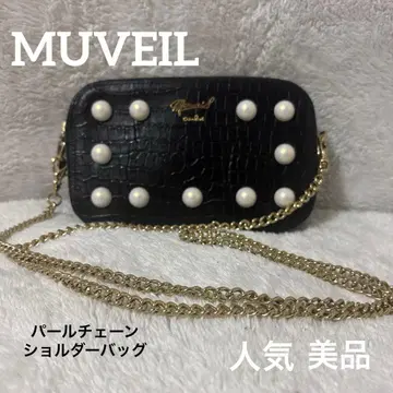 MUVEIL 악어 엠보싱 펄 숄더백