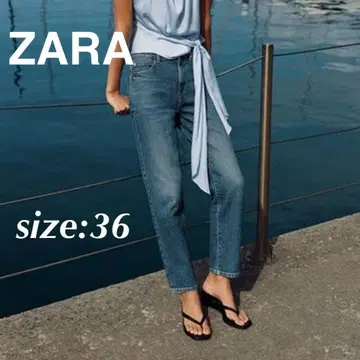 ZARA 자라 맘 핏 데님 테이퍼드 데님 청바지 데님 팬츠