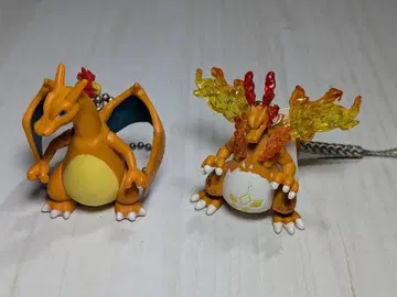 포켓몬 리자몽 & 메가 리자몽 Y 피규어 스트랩 키링 2종 세트