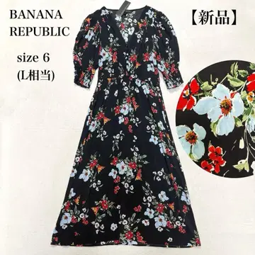 [ 새상품 ] BANANA REPUBLIC 꽃무늬 롱 원피스 A라인 L