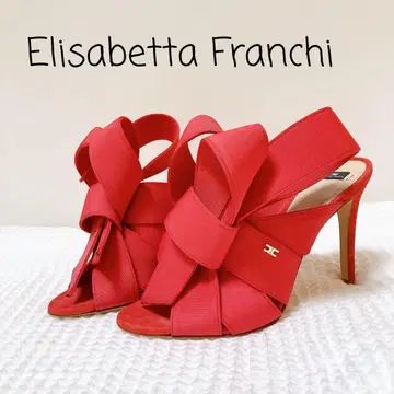 세일 [컨디션 최상] ElisabettaFranchi 샌들 힐 뮬