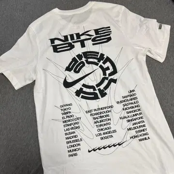 NIKE BTS 콜라보 T셔츠 화이트 S사이즈