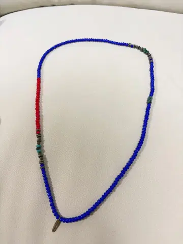 비즈 목걸이 블루 레드 터콰이즈 페더 팔찌