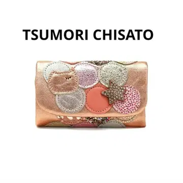 TSUMORI CHISATO 신 멀티 도트 5연 키케이스 핑크