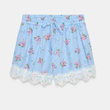 ZARA 레이스 스트라이프 숏팬츠 XS 사이즈
