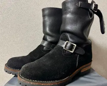 Wesco 엔지니어 부츠 블랙 스웨이드